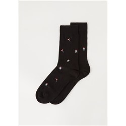 Kurze Herrensocken mit Allover-Muster