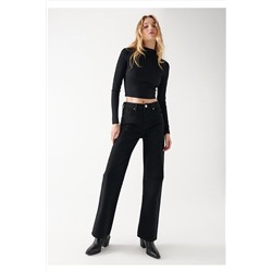 MaviVictoria Simsiyah Gold Icon Jean Pantolon 101072-82998