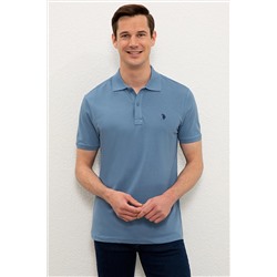 Erkek İndigo Basic Polo Yaka Tişört