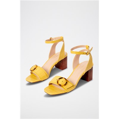 Sandalias de tacón Naranja