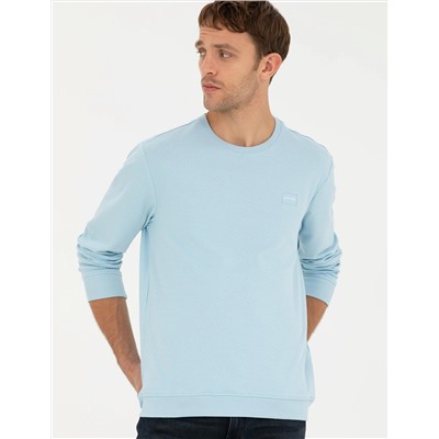 Açık Mavi Regular Fit Sweatshirt
