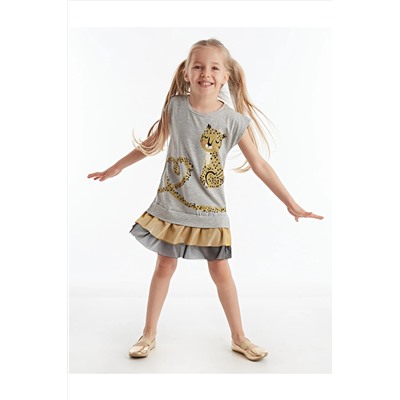 Denokids Mini Leopar Kız Elbise CFF-20Y1-035