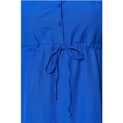 Saks Beli Bağlamalı Dokuma Gömlek Elbise TBBSS23AH00106