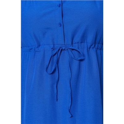 Saks Beli Bağlamalı Dokuma Gömlek Elbise TBBSS23AH00106