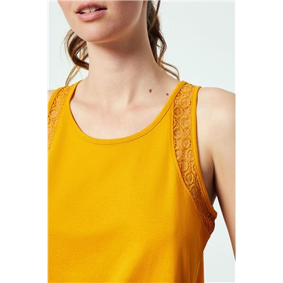 Camiseta de tirantes Canelle Mostaza