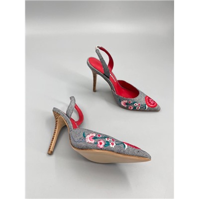 Слингбэки в ретро стиле Manolo Blahnik 🌹  Реплика 1:1