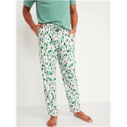 Printed Flannel Pajama Pants for Men