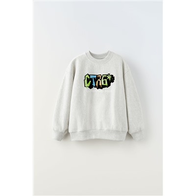 FLOCKED SWEATSHIRT