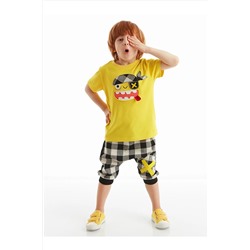 Denokids Pirate Ekose Erkek Çocuk Kapri Takım CFF-20Y2-023