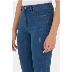 Kadın Mavi Skinny Fit Jean Pantolon