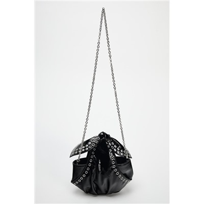 STUDDED MINI BUCKET BAG