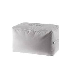 Çiçek Desen Baskılı Hurç - Gri - 64x41x35 cm