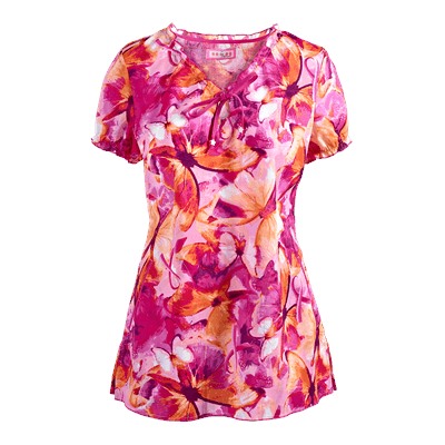 koi Scrubs Heavenly Wings Print Top