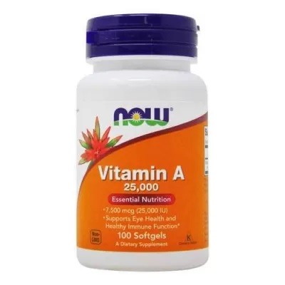 NOW Vitamin A 25000 IU (100 гел. капс)