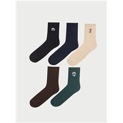 LC Waikiki Nakışlı Erkek Soket Çorap 5'li, LCW ACCESSORIES                                            
                                            Nakışlı Erkek Soket Çorap 5'li