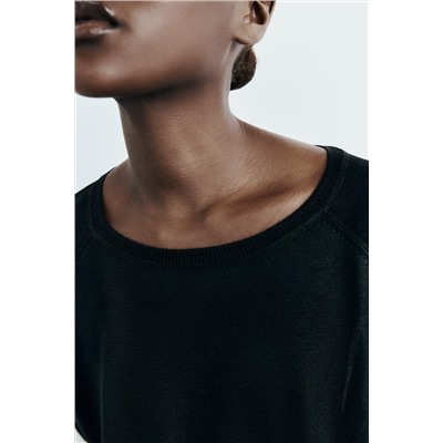 FINE KNIT FOIL SWEATER