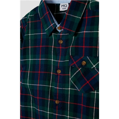 Camisa Azul marino y verde oscuro