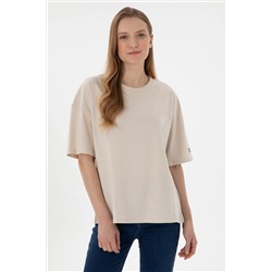 U.S. Polo Assn., Kadın Taş Oversize Bisiklet Yaka Tişört 50305810-vr049