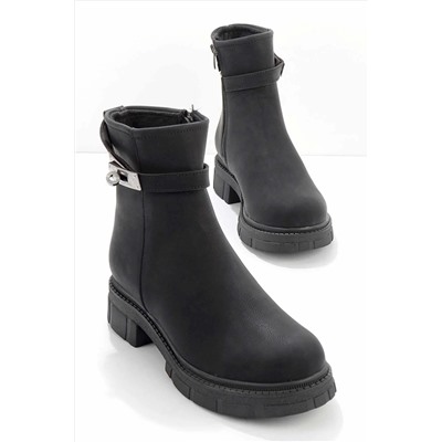 Bambi Siyah Kadın Bot & Bootie K02823110209