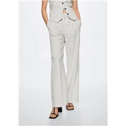 Pantalón traje raya diplomática -  Mujer | MANGO OUTLET Melilla