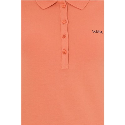 Kadın Kiremit Basic Polo Yaka Tişört