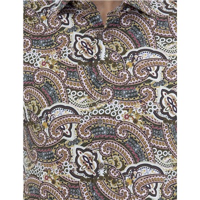 Kahverengi Slim Fit Uzun Kollu Gömlek