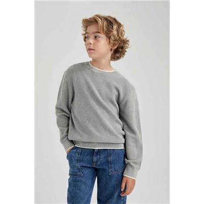 Defacto Erkek Çocuk Regular Fit Bisiklet Yaka Pamuklu Kazak U8991A623WN