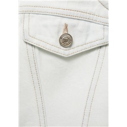 Chaleco vaquero crop bolsillos