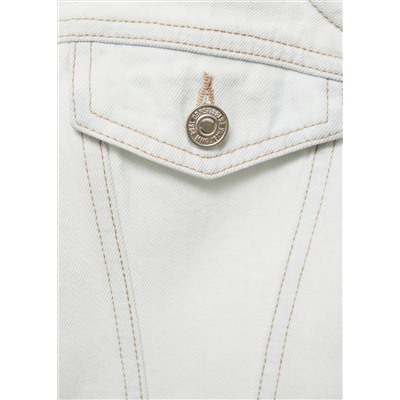 Chaleco vaquero crop bolsillos