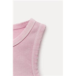 FADED-EFFECT RIB T-SHIRT