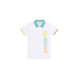U.S. Polo Assn., Erkek Çocuk Beyaz Polo Yaka Tişört 50263542-VR013
