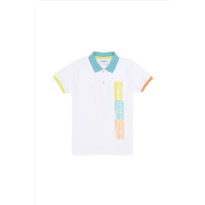 U.S. Polo Assn., Erkek Çocuk Beyaz Polo Yaka Tişört 50263542-VR013