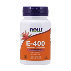 NOW E-400 (Mixed Tocopherols), 50 softgels