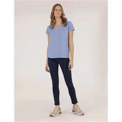 Mavi Comfort Fit V Yaka Basic Tişört