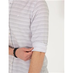 Antrasit Slim Fit Uzun Kollu Gömlek