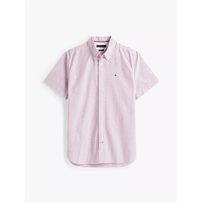 Short-Sleeve Stripe Oxford Shirt