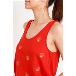 Camiseta de tirantes Rojo