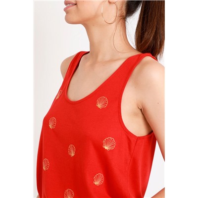 Camiseta de tirantes Rojo