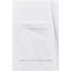 SLUB KNIT COTTON CROPPED T-SHIRT