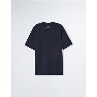 Knitted Polo, Men, Dark Blue
