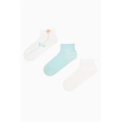 Penti, Lovely Floral Beyaz Nane Yeşili 3lü Soket Çrap