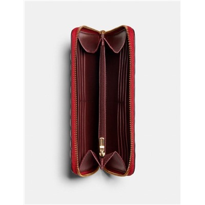 Accordion Zip Wallet With Quilting