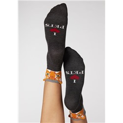 Kurze Socken mit Tiermuster