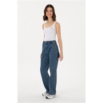 Kadın Mavi Cargofit Jean Pantolon