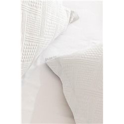 Triangle King Size %100 Pamuk Yatak Örtüsü - Beyaz - Lüks Koleksiyon