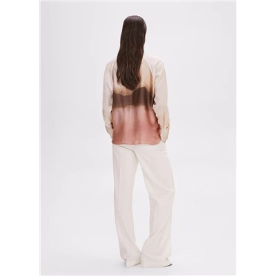 Camisa satinada efecto tie-dye
