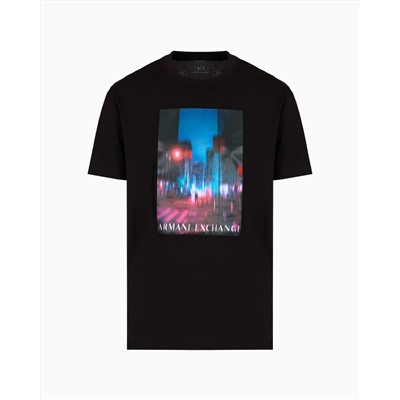 REGULAR FIT HEAVY COTTON T-SHIRT WITH ASV PHOTO PRINT