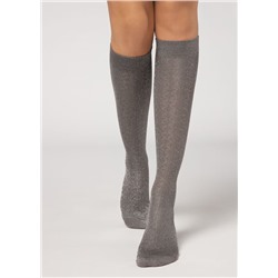 Lange Socken mit Glitzer