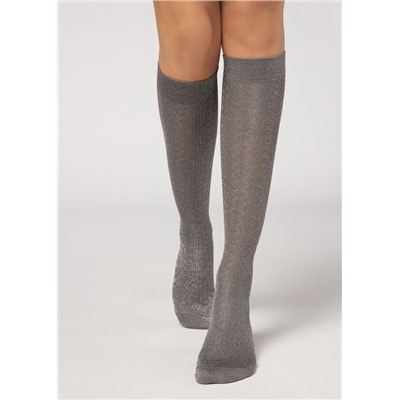 Lange Socken mit Glitzer