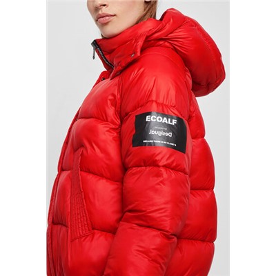 Chaqueta corta acolchada capucha